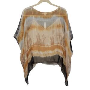 NWT Edward Woman Silk Top 2x Art to Wear Coastal Beachy  *MINOR FLAW*